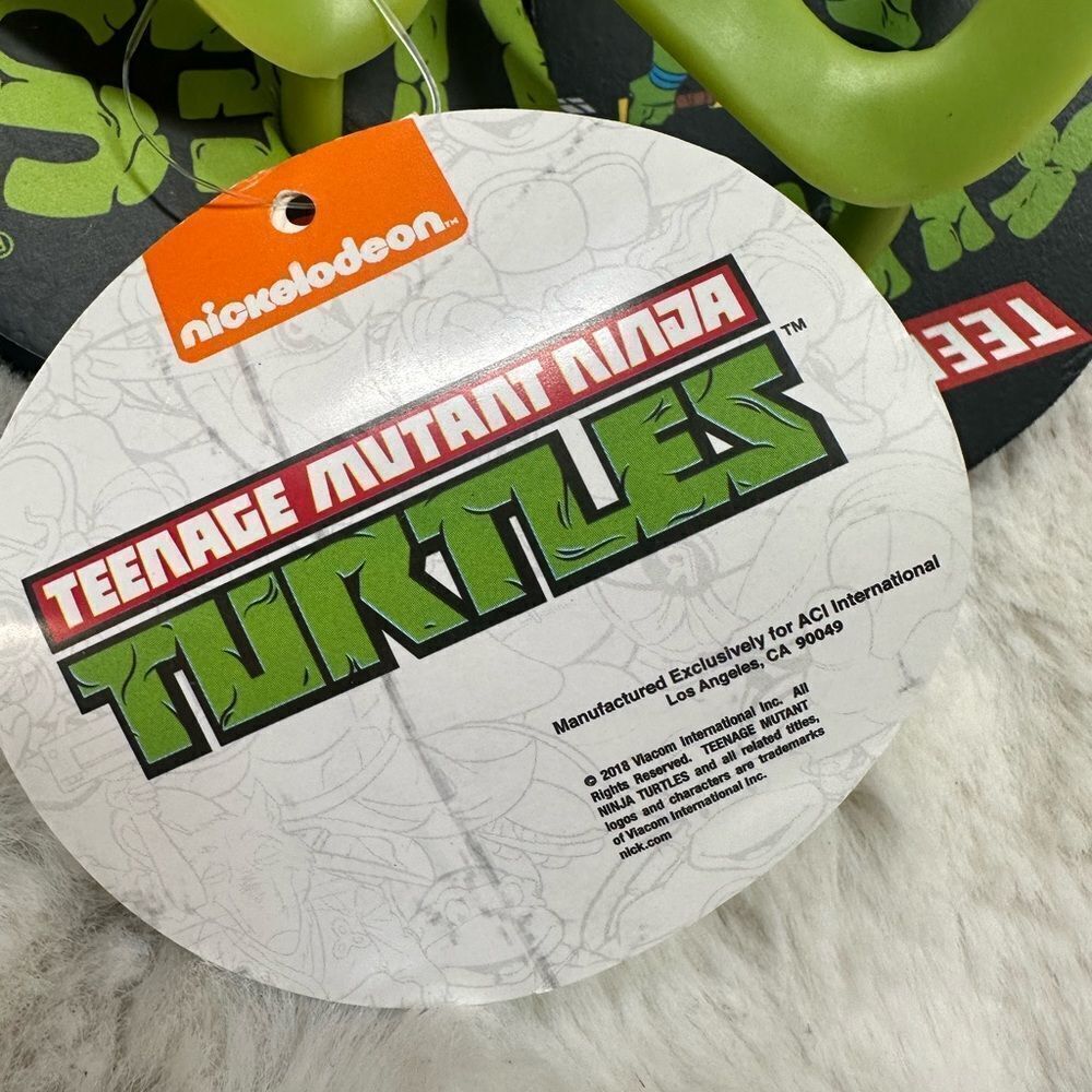 NEW Nickelodeon Teenage Mutant Ninja Turtles Slingback Flip Flop Toddler 5/6 - Picture 4 of 4